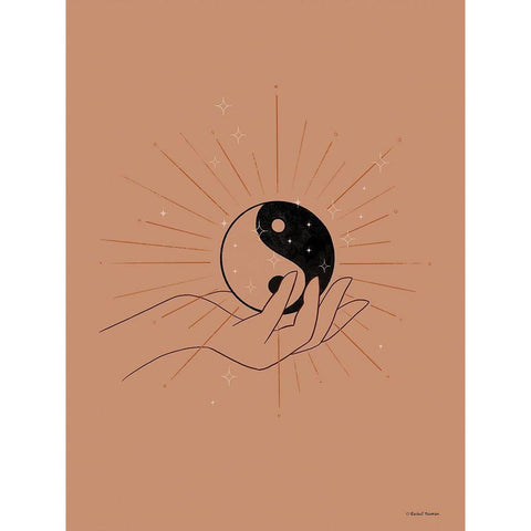 Embrace the Yin and Yang Black Modern Wood Framed Art Print with Double Matting by Nieman, Rachel