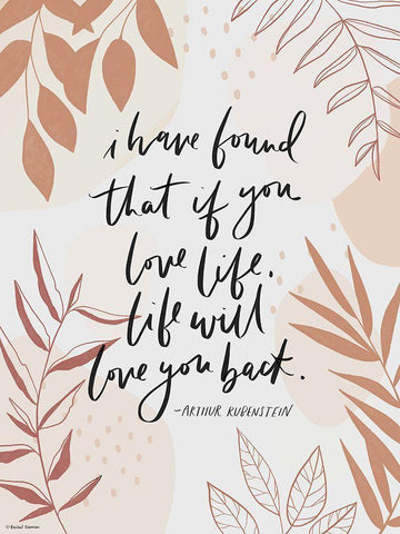 Love Life Black Ornate Wood Framed Art Print with Double Matting by Nieman, Rachel