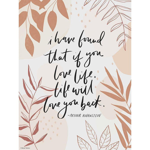 Love Life Black Modern Wood Framed Art Print with Double Matting by Nieman, Rachel