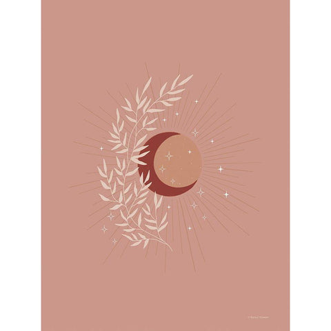 The Moon-Sun and Earth White Modern Wood Framed Art Print by Nieman, Rachel