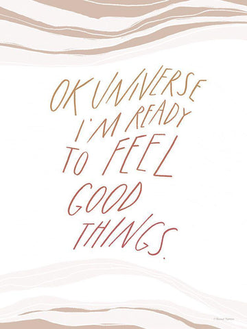 Feel Good Things White Modern Wood Framed Art Print with Double Matting by Nieman, Rachel