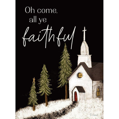 All Ye Faithful White Modern Wood Framed Art Print by Soulspeak And Sawdust