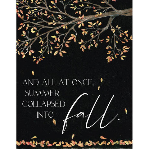 Collapsed into Fall Black Modern Wood Framed Art Print with Double Matting by Soulspeak And Sawdust