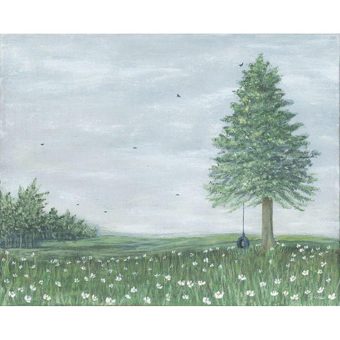 The Swing Black Modern Wood Framed Art Print with Double Matting by Soulspeak And Sawdust