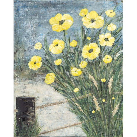 Beachside Spring Black Modern Wood Framed Art Print with Double Matting by Soulspeak And Sawdust