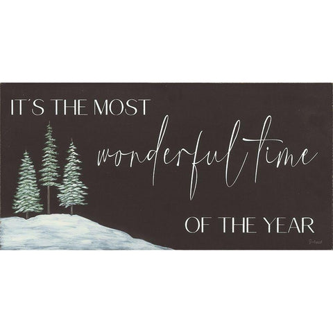 Its the Most Wonderful Time of the Year Gold Ornate Wood Framed Art Print with Double Matting by Soulspeak And Sawdust