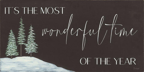 Its the Most Wonderful Time of the Year Black Ornate Wood Framed Art Print with Double Matting by Soulspeak And Sawdust