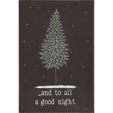 And to All a Good Night Black Modern Wood Framed Art Print with Double Matting by Soulspeak And Sawdust