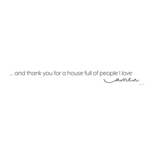 Thank You for a House Full of People I Love Black Modern Wood Framed Art Print with Double Matting by Ball, Susan