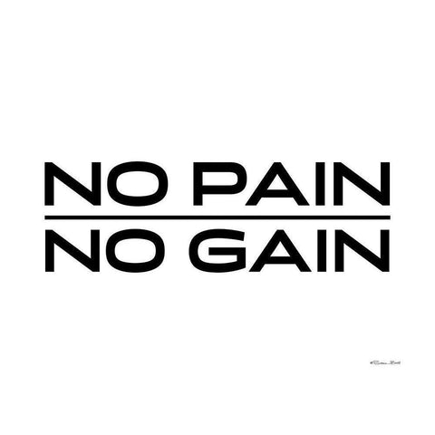 No Pain-No Gain Black Modern Wood Framed Art Print with Double Matting by Ball, Susan