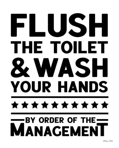 Flush the Toilet Black Ornate Wood Framed Art Print with Double Matting by Ball, Susan