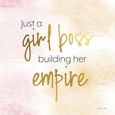 Girl Boss White Modern Wood Framed Art Print by Ball, Susan