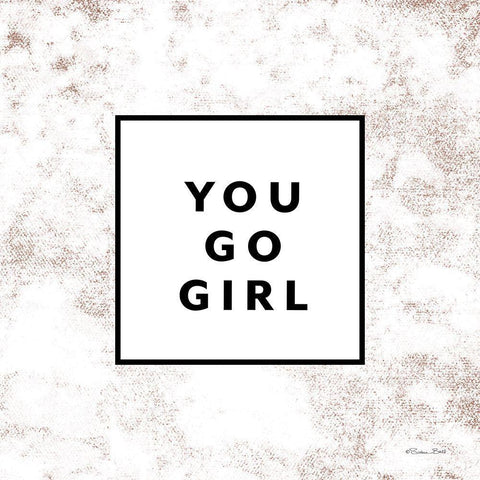 You Go Girl White Modern Wood Framed Art Print with Double Matting by Ball, Susan