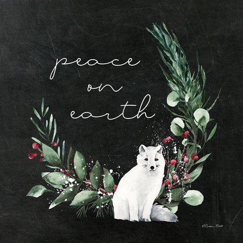 Peace On Earth   White Modern Wood Framed Art Print by Ball, Susan