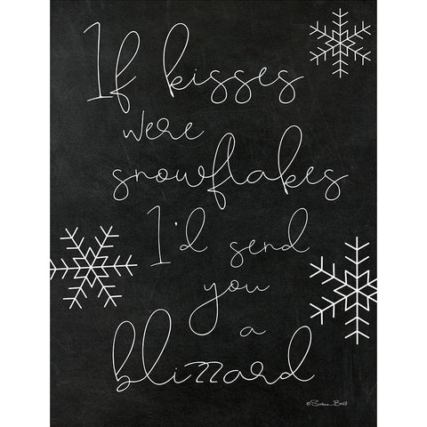 Send a Blizzard Black Modern Wood Framed Art Print with Double Matting by Ball, Susan