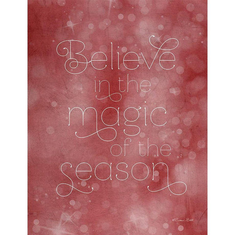 Believe in the Magic White Modern Wood Framed Art Print by Ball, Susan