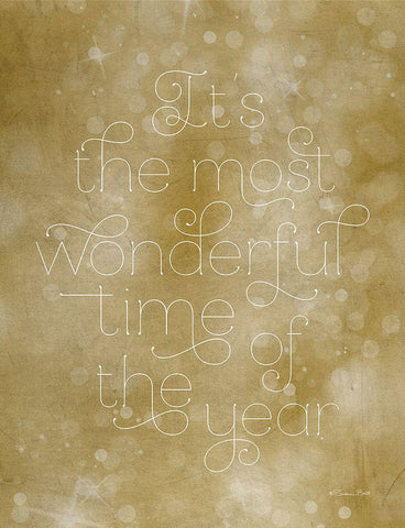 Most Wonderful Time of the Year Black Ornate Wood Framed Art Print with Double Matting by Ball, Susan