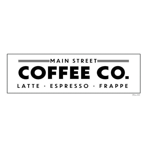 Main Street Coffee Co. White Modern Wood Framed Art Print by Ball, Susan