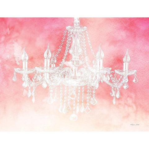 Chandelier Glam 2 White Modern Wood Framed Art Print by Ball, Susan