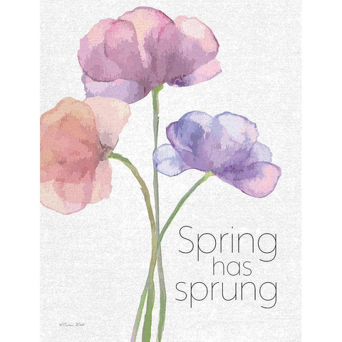 Spring Has Sprung White Modern Wood Framed Art Print by Ball, Susan