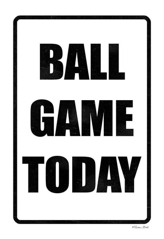 Ball Game Today White Modern Wood Framed Art Print with Double Matting by Ball, Susan