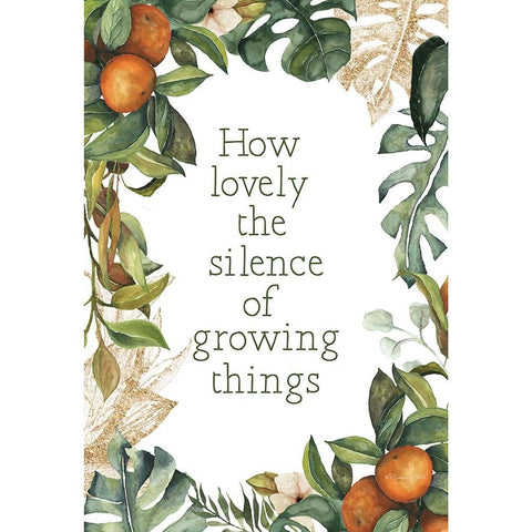 Silence of Growing Things   White Modern Wood Framed Art Print by Ball, Susan