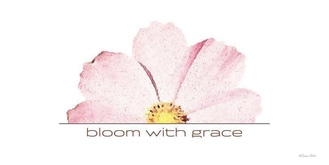 Bloom with Grace White Modern Wood Framed Art Print with Double Matting by Ball, Susan