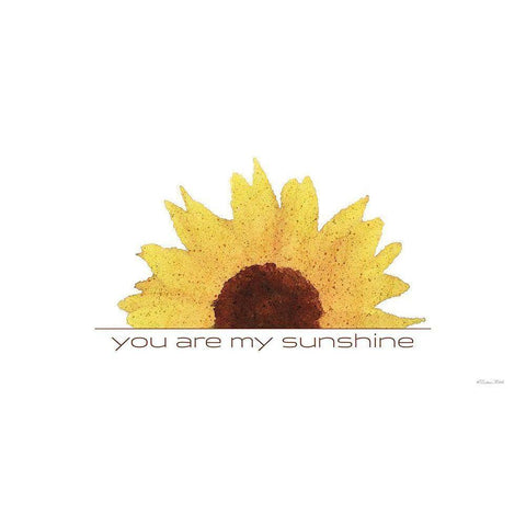 You Are My Sunshine White Modern Wood Framed Art Print by Ball, Susan