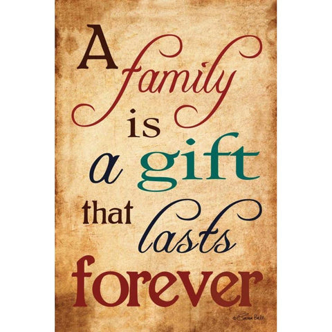 Gift of Family Black Modern Wood Framed Art Print with Double Matting by Ball, Susan