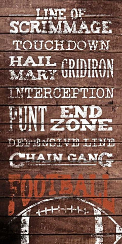 Football Black Ornate Wood Framed Art Print with Double Matting by Ball, Susan