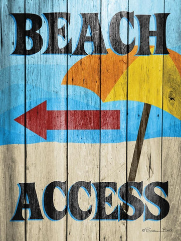 Beach Access Black Ornate Wood Framed Art Print with Double Matting by Ball, Susan