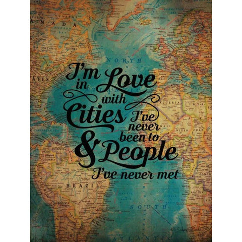 Cities and People Black Modern Wood Framed Art Print by Ball, Susan