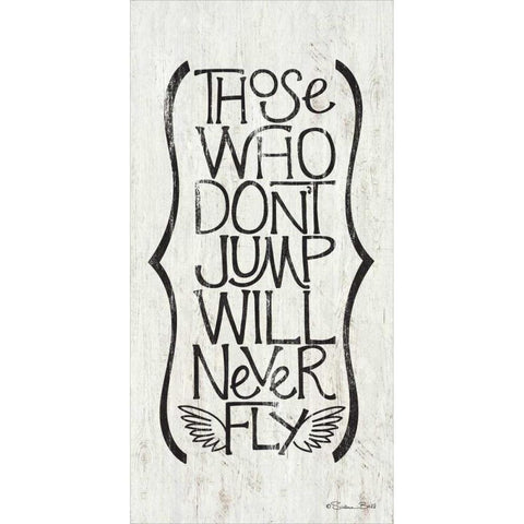 Those Who Dont Jump Gold Ornate Wood Framed Art Print with Double Matting by Ball, Susan