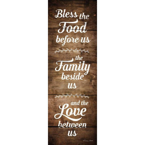 Bless the Food Before Us Black Modern Wood Framed Art Print with Double Matting by Ball, Susan