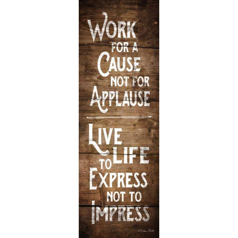 Work for a Cause Black Modern Wood Framed Art Print with Double Matting by Ball, Susan