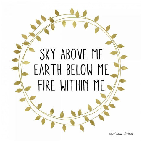 Sky Above Me White Modern Wood Framed Art Print with Double Matting by Ball, Susan