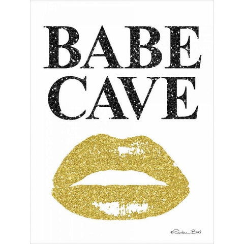 Babe Cave Black Modern Wood Framed Art Print with Double Matting by Ball, Susan