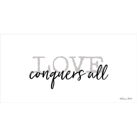 Love Conquers All Gold Ornate Wood Framed Art Print with Double Matting by Ball, Susan