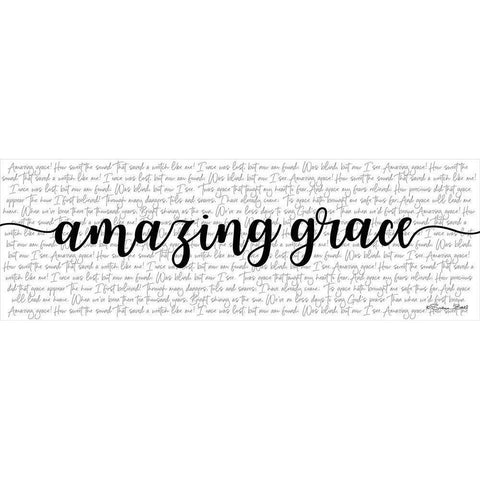 Amazing Grace Black Modern Wood Framed Art Print with Double Matting by Ball, Susan