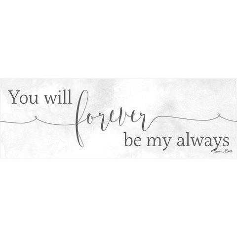 Forever be My Always Gold Ornate Wood Framed Art Print with Double Matting by Ball, Susan