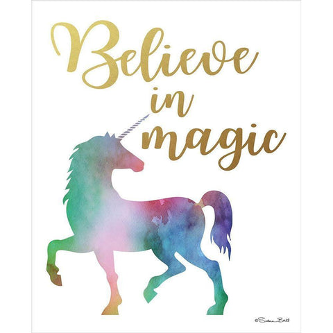 Believe in Magic Black Modern Wood Framed Art Print with Double Matting by Ball, Susan