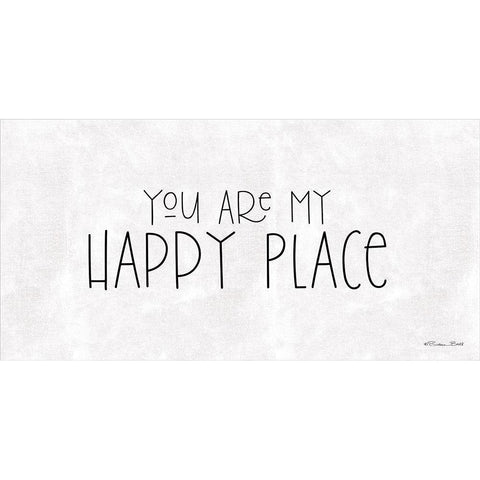 You Are My Happy Place Black Modern Wood Framed Art Print by Ball, Susan