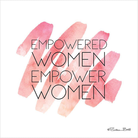 Empowered Women White Modern Wood Framed Art Print with Double Matting by Ball, Susan