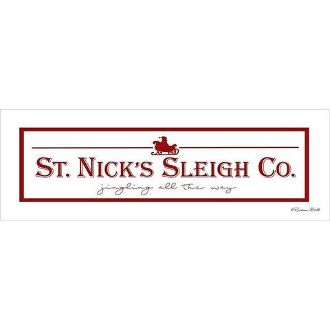 St. Nicks Sleigh Co.    Gold Ornate Wood Framed Art Print with Double Matting by Ball, Susan