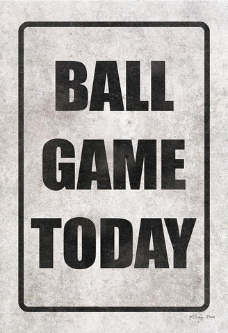 Ball Game Today Black Ornate Wood Framed Art Print with Double Matting by Ball, Susan