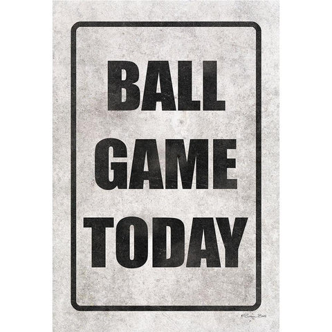 Ball Game Today White Modern Wood Framed Art Print by Ball, Susan