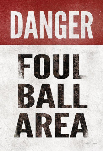 Foul Ball Area Black Ornate Wood Framed Art Print with Double Matting by Ball, Susan