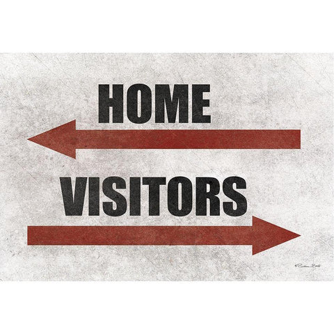 Home and Visitors Black Modern Wood Framed Art Print with Double Matting by Ball, Susan