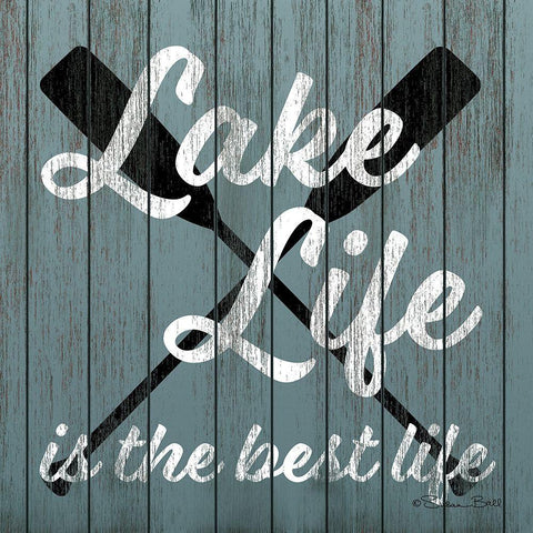 Lake Life  Black Modern Wood Framed Art Print with Double Matting by Ball, Susan
