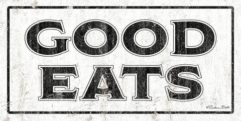 Good Eats Black Ornate Wood Framed Art Print with Double Matting by Ball, Susan